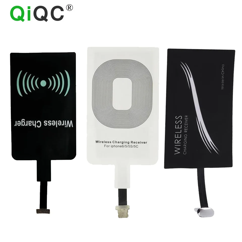 

Qi Wireless Charger Receiver Charging Adapter Receptor micro USB for iPhone 5 6 6s plus type C Samsung Xiaomi HTC Android phone