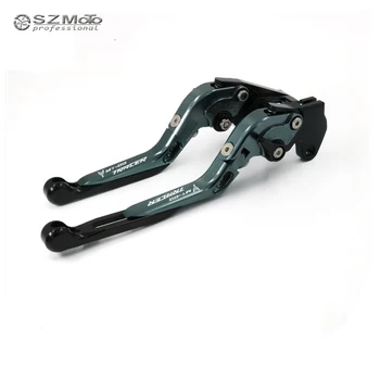 

For YAMAHA MT09 MT-09 Tracer 2015-2018 16 17 Front Rear Brake Lever Motorcycle Adjustabale Folding Extendable With Logo Blue