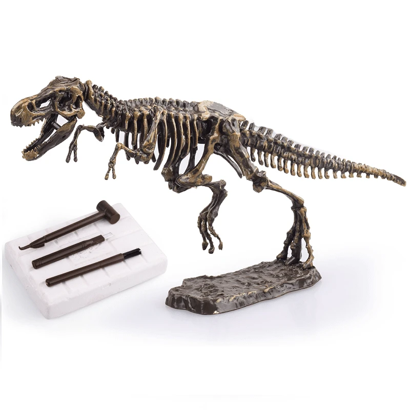 Dinosaur Science Kit выкопать динозавры окаменелости и собрать Т-Рекс, скелет, мамонт, трицератопс - Цвет: t rex