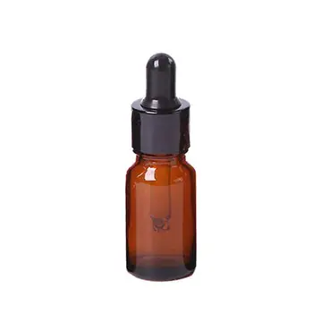 

2PCS X 10ml Amber Glass Dropper Bottle Empty Refillable Essential Oil Containers with Glass Head Droppers