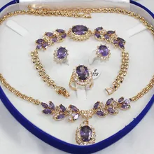 Благородство кварцевый Нью-Модный Зеленый циркониевый ожерелье браслет, серьги, кольцо, ювелирные изделия набор mujer для женщин ювелирные изделия