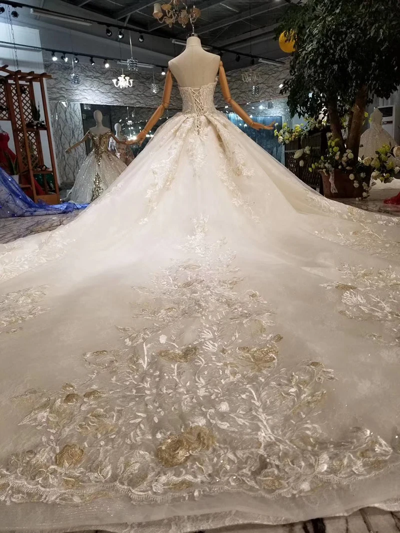 HTL088 сексуальное свадебное платье без бретелек с свадебной вуалью без рукавов с кружевной аппликацией роскошное свадебное платье с длинным