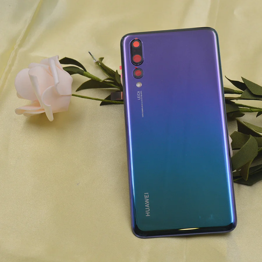 Задняя стеклянная панель для Huawei P20 Pro крышка аккумулятора с объективом камеры