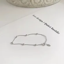 Браслет из стерлингового серебра 925 пробы, модный браслет с диким шаром, простые женские серебряные ювелирные изделия для студентов