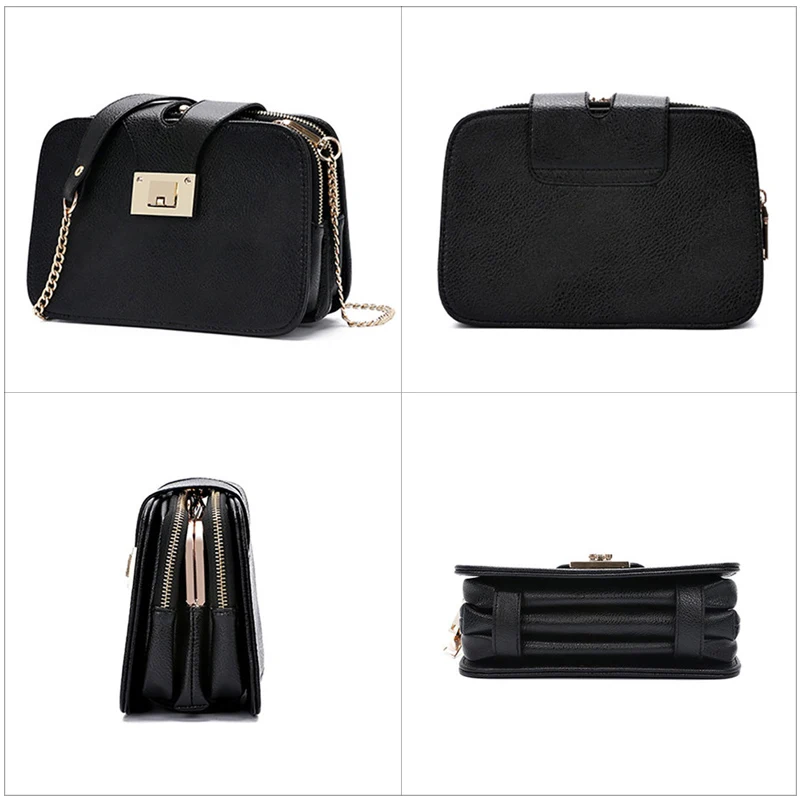 Moda mujer bolso cadena bandolera Mini bolsos de hombro mujer bolsa móvil cadena PU Bolso pequeño bandolera embrague 2019 Moda mujer bolso cadena bandolera Mini bolsos de hombro mujer bolsa móvil cadena PU Bolso pequeño bandolera embrague 2019