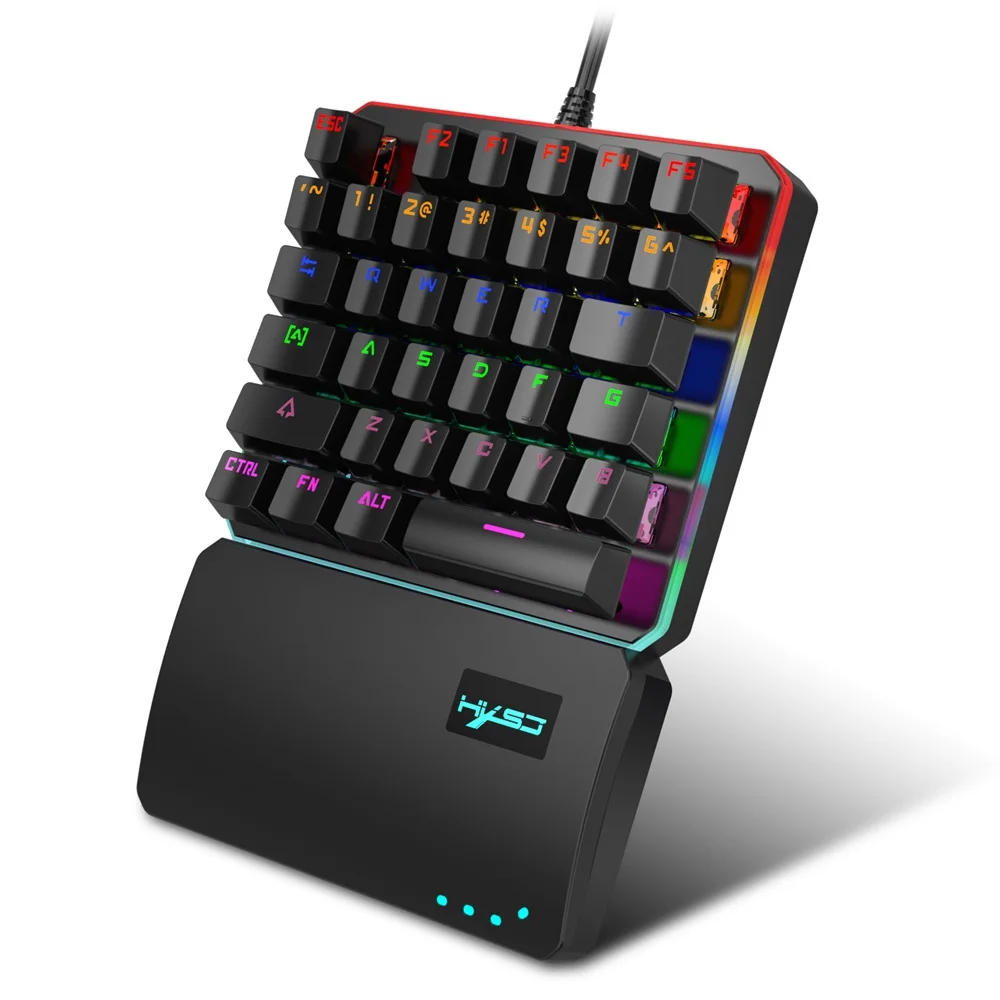 Новая Проводная USB клавиатура ZERODATE HXSJ с RGB подсветкой 35 клавиш Механическая
