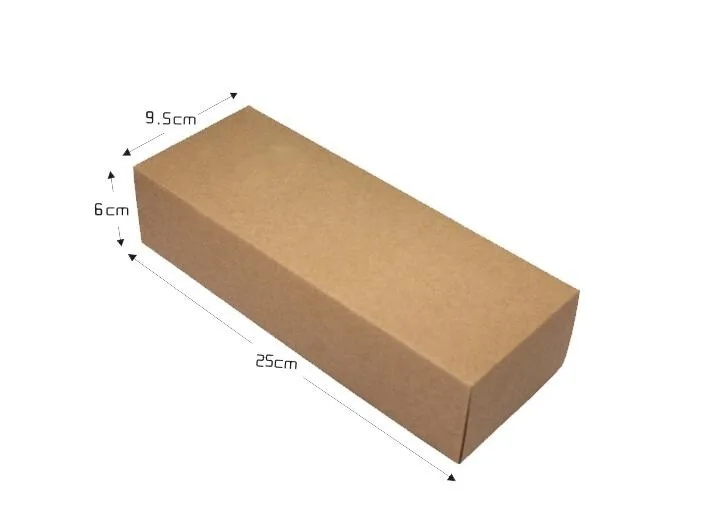 Qi Размер: 25*9,5*6 см Большой размер картонная упаковочная коробка большая крафт-бумага подарочная коробка картонная коробка упаковка DIY Одежда носки упаковка коробка