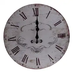 13 "Chic Винтаж Ретро Корона узор деревянный художественные настенные часы домашний декор