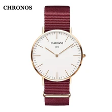 Новые модные роскошные Брендовые Часы для мужчин и женщин с кожаным/нейлоновым ремешком, тонкие кварцевые часы для женщин и нежных мужчин