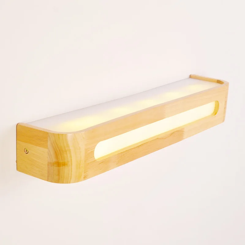 Led Mirror Wall Light 500mm Ac90-260v Modern Cosmetic Wooden Lamp Waterproof Bathroom Lighting Loft Style | Лампы и освещение