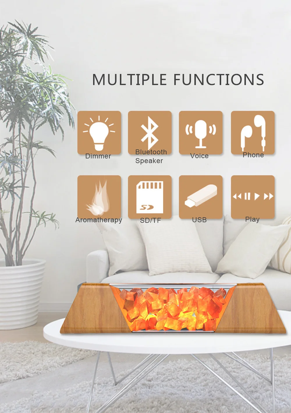 salt lamp with multiple function