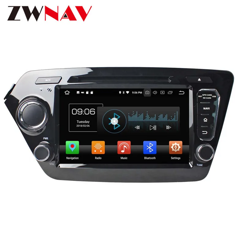 Perfect 2 Din Android 9.0 4+32GB IPS Screen Car DVD Player GPS Navigation For Kia K2 RIO 2010-2017 Car Radio Multimedia Headunit 7