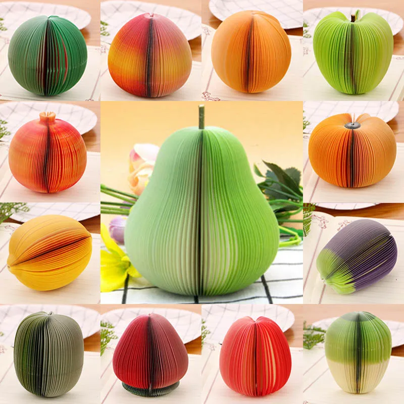 

Sticky Notes Scrapbooking Fruit Vegetable Shape Office Stationery Portable Stickers Paper Memo Pads 1PC