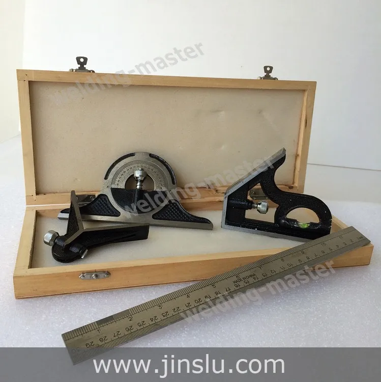 12 inch Combination Square Set Welding Gauge Square Protractor Center