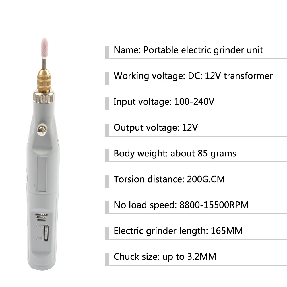 15 Вт 100-240 В DC 12 В трансформатор мини микро гравировальный станок скорость регулирования электрическая шлифовальная машина ручная дрель