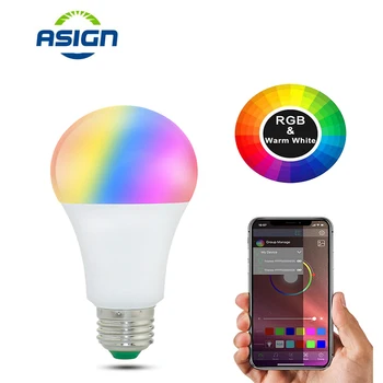 

E27 Smart Light RGB Lamp 220V RGBW RGBWW Wireless Bluetooth Bulb Music Playing Dimmable LED Bulb Light Lamp For Home Lighting