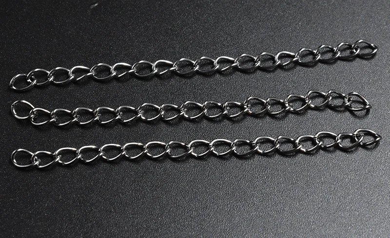 FLTMRH 10 шт., длина 0,7 мм* 5 мм, удлиняющая цепочка для ожерелья с застежками-омарами для браслета, удлиненные цепочки, для изготовления булкели