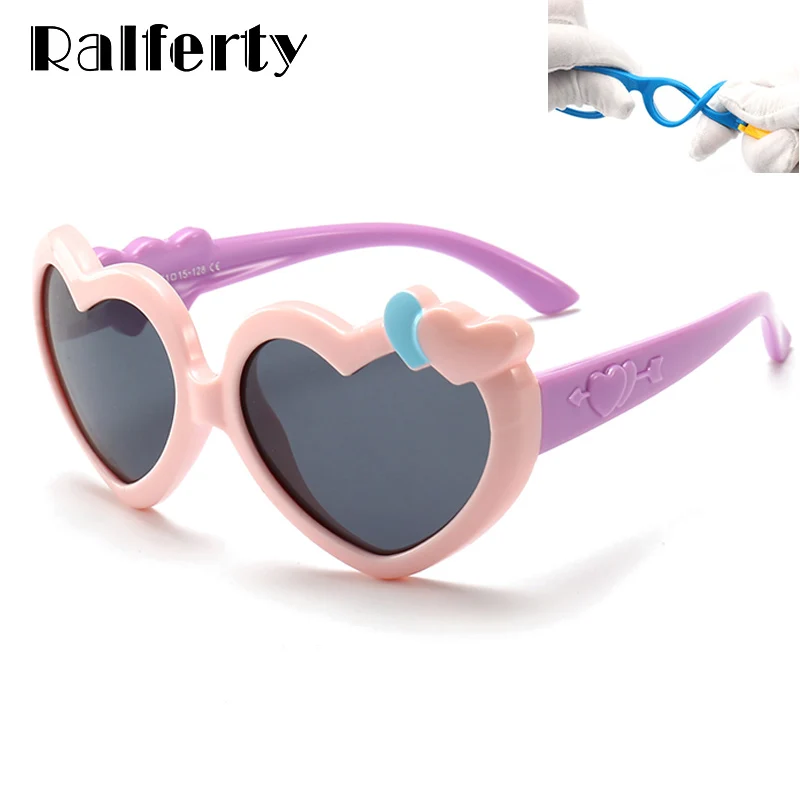 Ralferty 2018 солнцезащитные очки в форме сердца детские розовые для девочек UV400