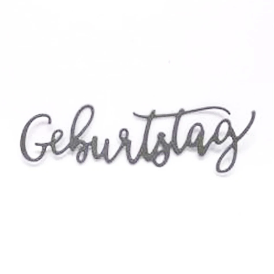 

DiyArts Letter Birthday Dies Geburtstag Word Dies Metal Cutting Dies Stencils for DIY Scrapbook Card Decorative Craft Embossing