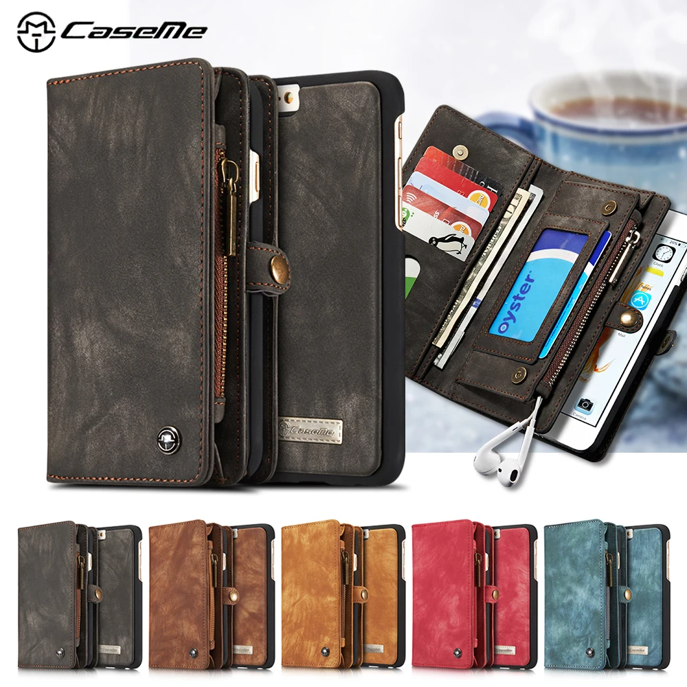 imágenes para CASEME para iPhone 6 s Plus 5.5 pulgadas Bolso de La Vendimia de Cuero Dividida Multi-slot Monedero Cubierta de cuero para el iphone 6 s Plus/6 Más imágenes para CASEME para iPhone 6 s Plus 5.5 pulgadas Bolso de La Vendimia de Cuero Dividida Multi-slot Monedero Cubierta de cuero para el iphone 6 s Plus/6 Más