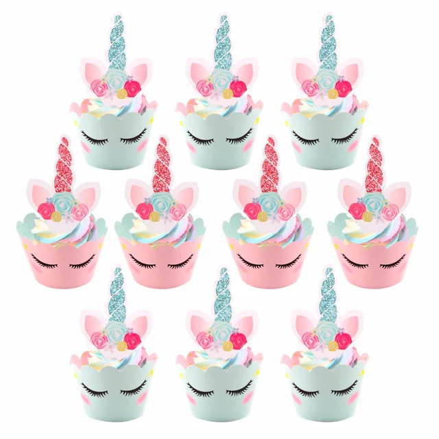 fengrise 24pcs pink unicorn cake toppers rainbow unicorn birthday fengrise 24pcs pink unicorn cake toppers rainbow unicorn birthday cake wrappers happy birthday cake decor unicorn