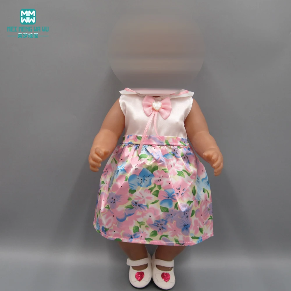 Кукольная одежда для 43 см, аксессуары для новорожденных, модное красное Повседневное платье для малышей