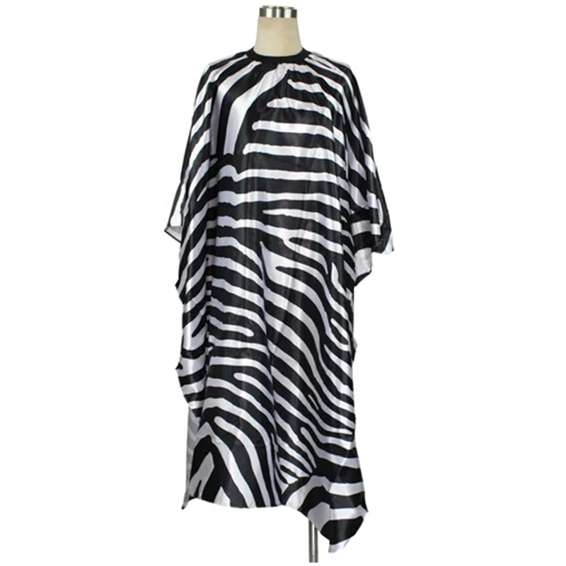 1Pc Salon Hair Cut Hairdressing Cape Barbers Black Zebra Pattem ...