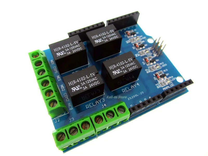 

4 channel 5v relay shield module, Four channel relay control board relay expansion board UNO R3 mega 2560