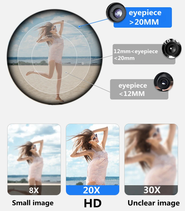 Noturna para a Caça de Acampamento Baigish Binóculos Poderoso Turismo Spyglass Alta Vezes Claramente Visão Telescópio Lll 20x50 hd 13 Telescópio e binóculos