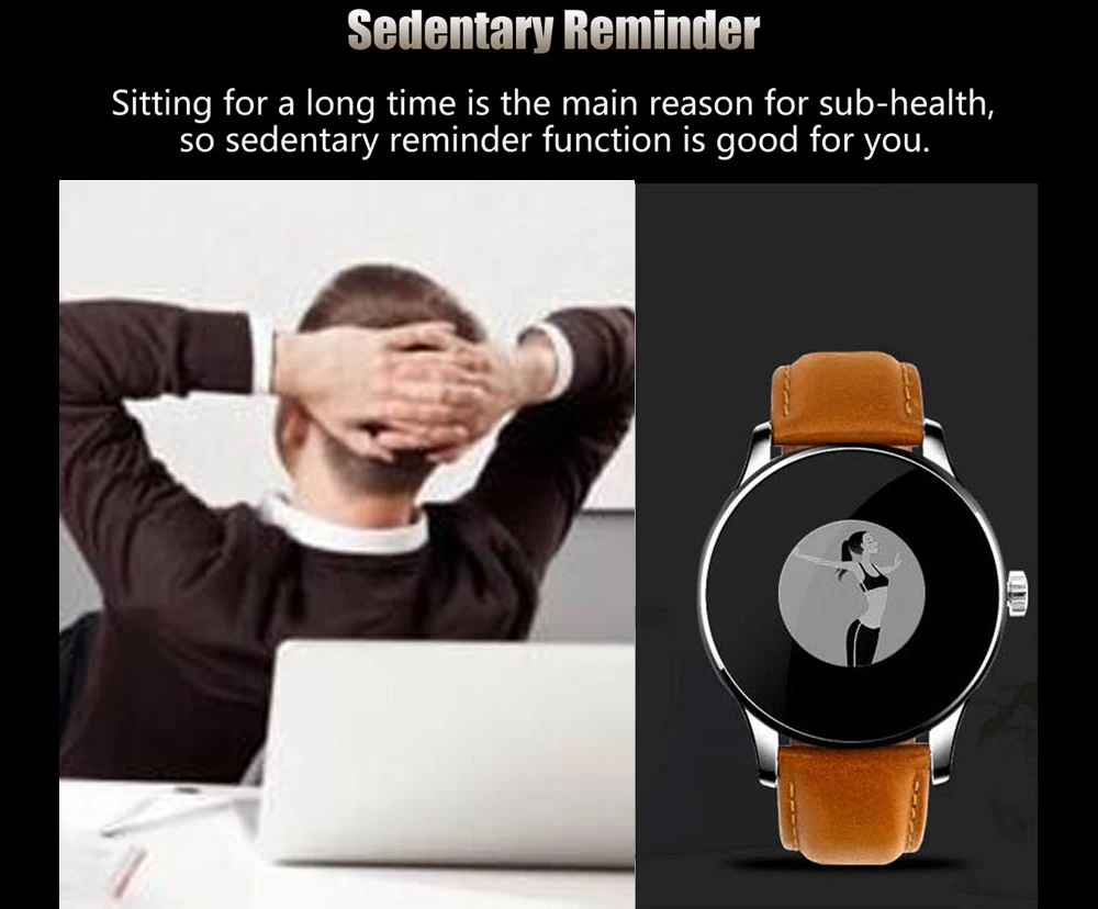 K88H Japan and Korea Version MTK2502 Bluetooth 4.0 Smart Watch Heart Rate Track Wristwatch