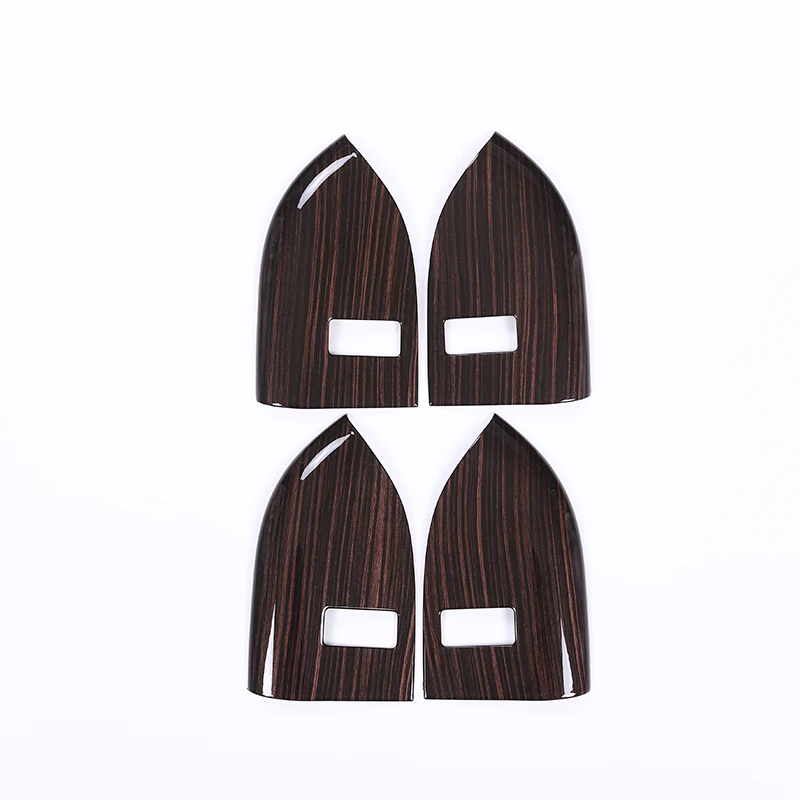 

For Land Rover Range Rover Sport RR Sport 2014-2017 4pcs Red Ash Wood Style ABS Plastic Child lock button Frame Tim Accessories