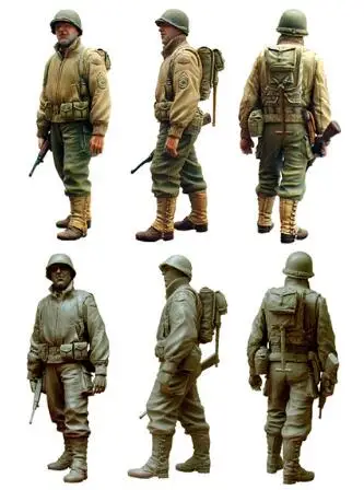 1/35 смоляная фигура WWII США Ranger 1 шт. модель наборы
