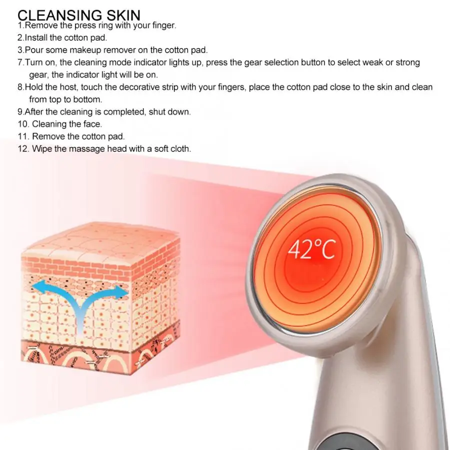 Handheld Serum Import Beauty Device Pore Cleaner Face Massager Skin Rejuvenation Machine Serum Import Beauty Device