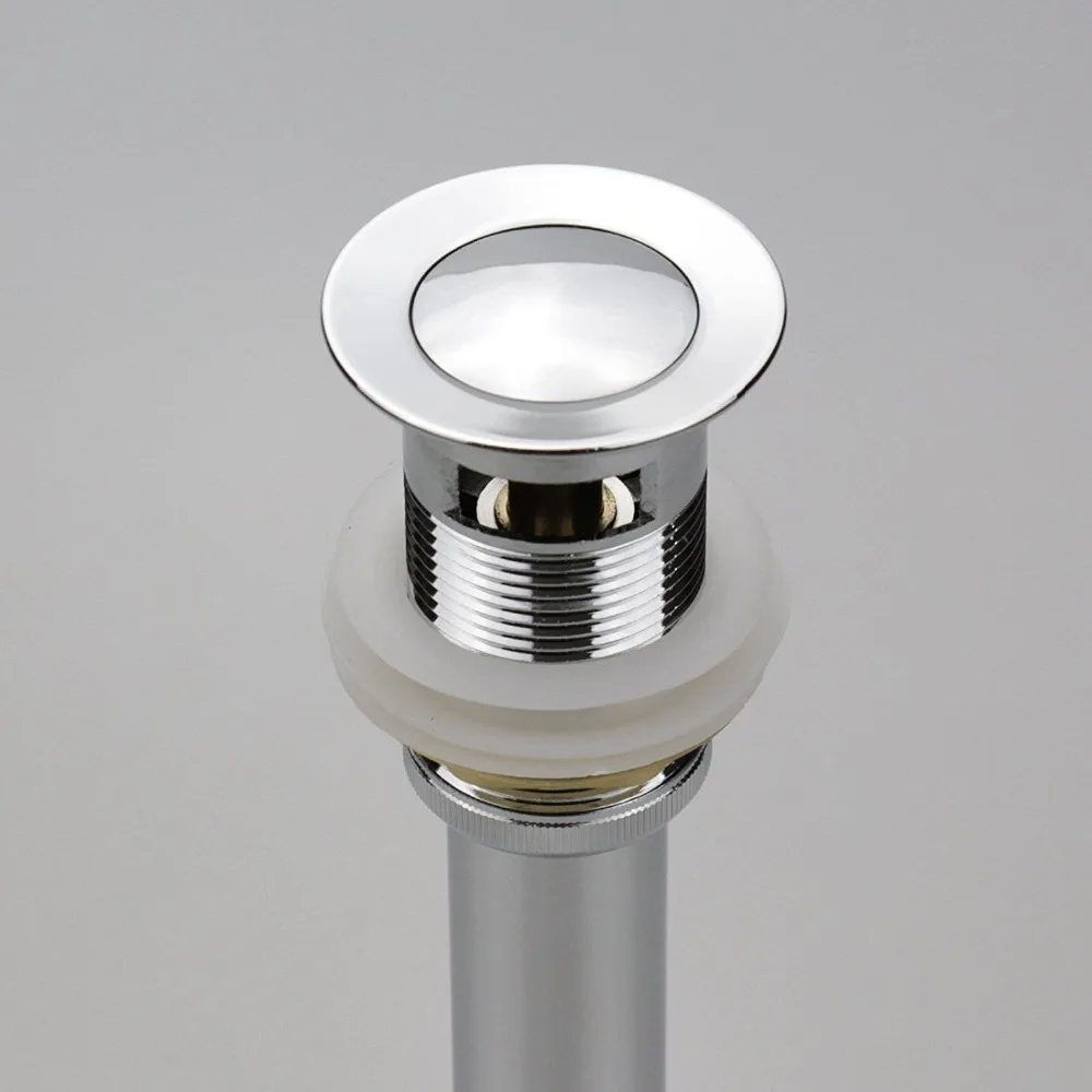 

Chrome Bathroom Faucet Vessel Vanity Sink Pop Up Drain Stopper with Overflow KD207