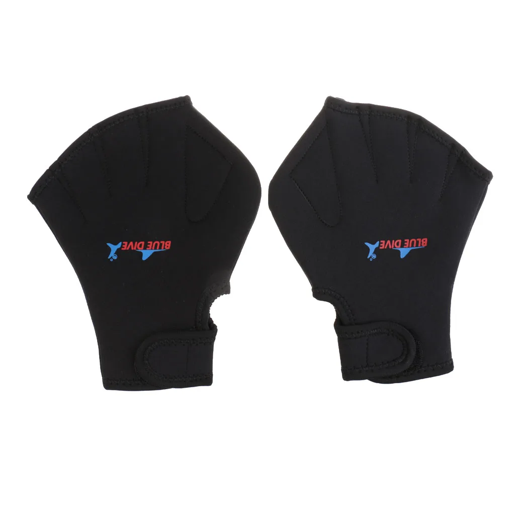 1 пара плавательные перчатки для тренировки дайвинга Водные Фитнес Водонепроницаемость Aqua Fit Paddle перчатки без пальцев неопрен
