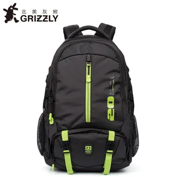 

GRIZZLY Women Men Backpack Waterproof Travel Bags Multifunction Mochila Big Capacity School Bags Mountaineering Bags