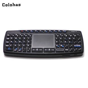 

69 Keys QWERTY Keypad Mini Keyboard 2.4GHz Wireless Fly Air Mouse Combo Smart Touchpad for Computer TV Box HTPC Black