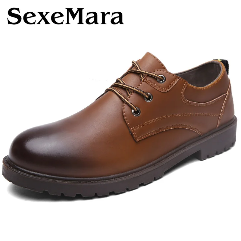 2017 Classic genuine leather shoes crazy horse leather martin shoes men