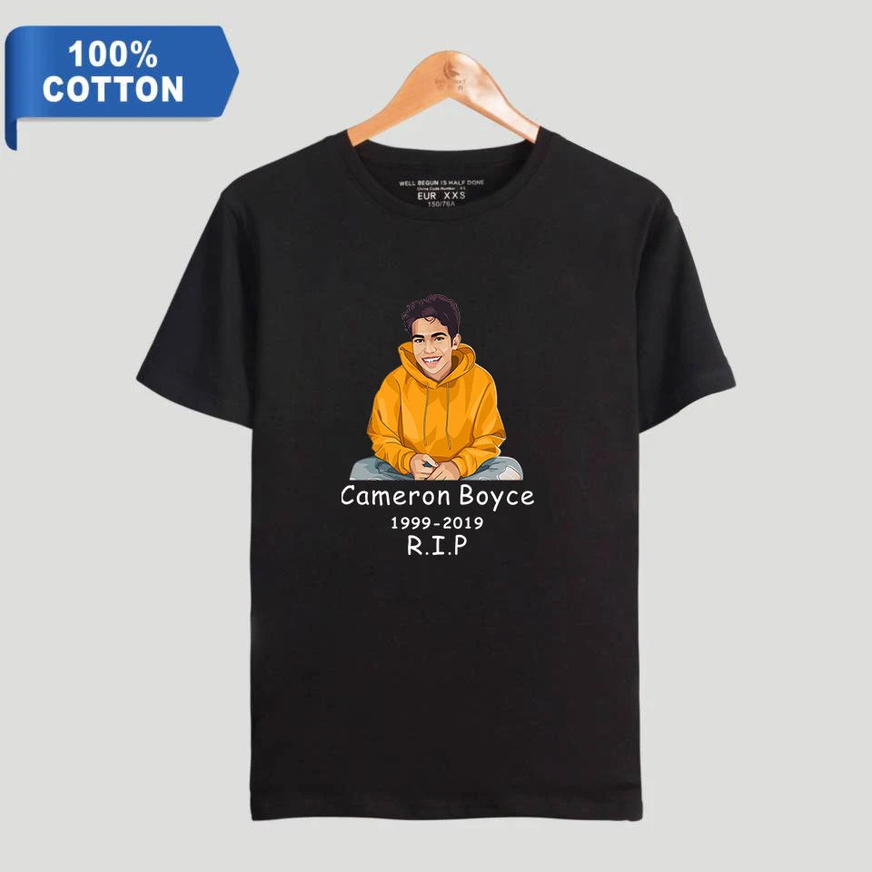 2019 Р. И. П. Футболка Cameron Boyce Повседневная футболка с принтом 2D 100% хлопок для женщин