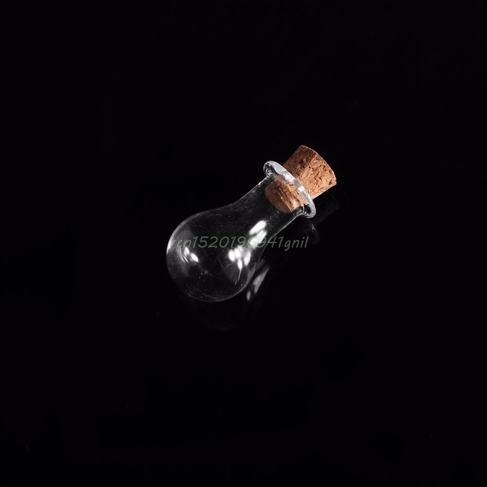 5 шт., высокое качество, милая маленькая бутылочка, крошечные прозрачные пустые флаконы для желаний, с пробковой пробкой, 35 мм, мини-контейнеры# T025