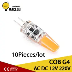 10 шт DC 12 V 220 V G4 удар светодиодные лампы 3 W AC 12 V светодиодные лампады Spotlight Iluminacion высокое Мощность чип люстра Теплый Холодный белый лампа