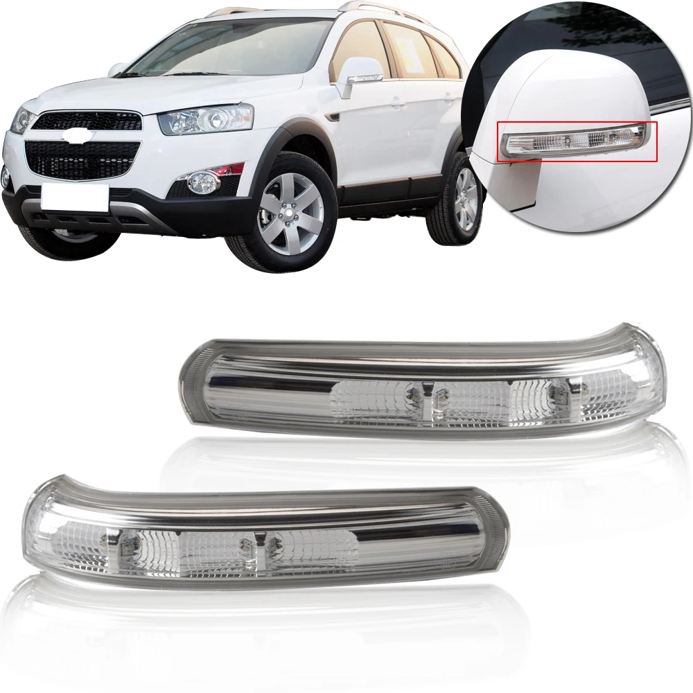 

CAPQX 2PCS Rearview turn light for Chevrolet Captiva 2007 - 2016 rear view mirror LED turn signal lamp light ( Left hand drive )