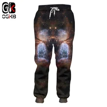 OGKB демисезонный повседневные тренировочные штаны для женщин/для мужчин прохладный печати Звездная ночь 3D спортивные штаны унисекс эластичный пояс фитнес джоггеры