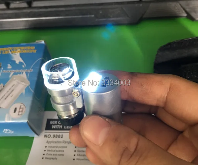 

60X currency detecting with LED microscope for common rail injector repairing