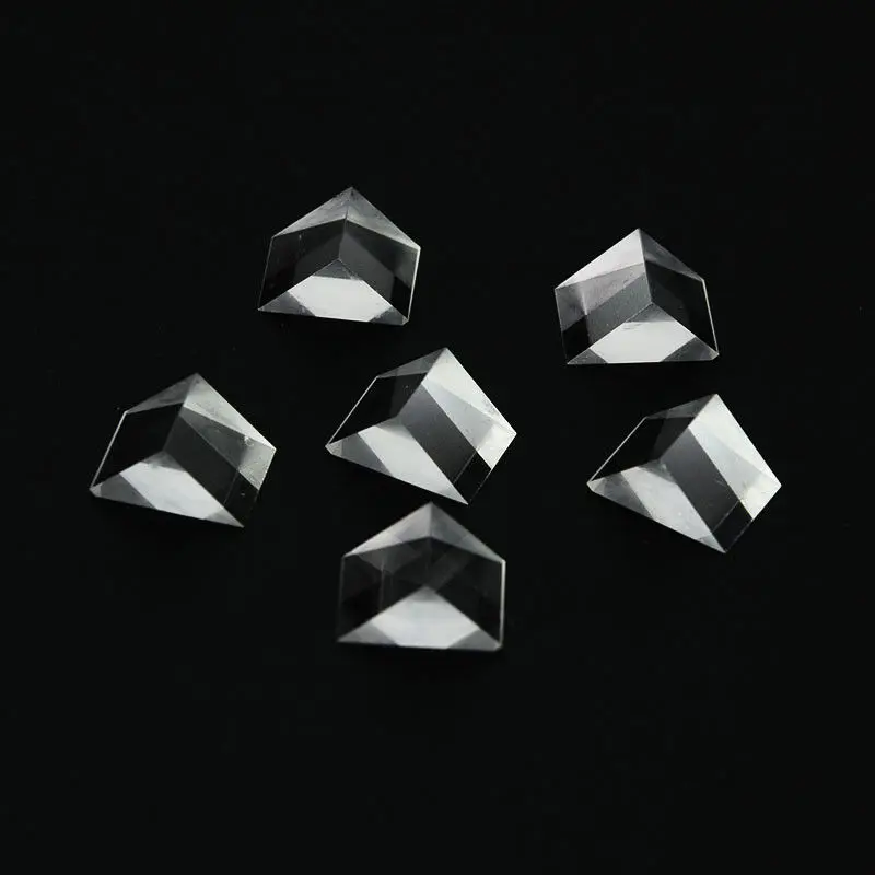 

10 PCS Small Optical Triangular Glass Right Angle Prism Optics Light Science Teaching 90 Degree