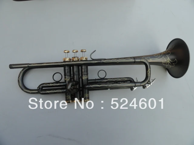

Factory direct sale grind arenaceous black nickel on the surface of artificial carve patterns or designs on woodwork Bb trumpet