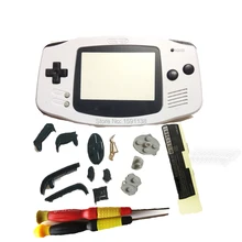 Горячее прибытие белый цвет оболочки с черными брелоками кнопки Корпус чехол Ремонт игровой консоли подходит GameboyAdvance GBO DMG мальчик подарки