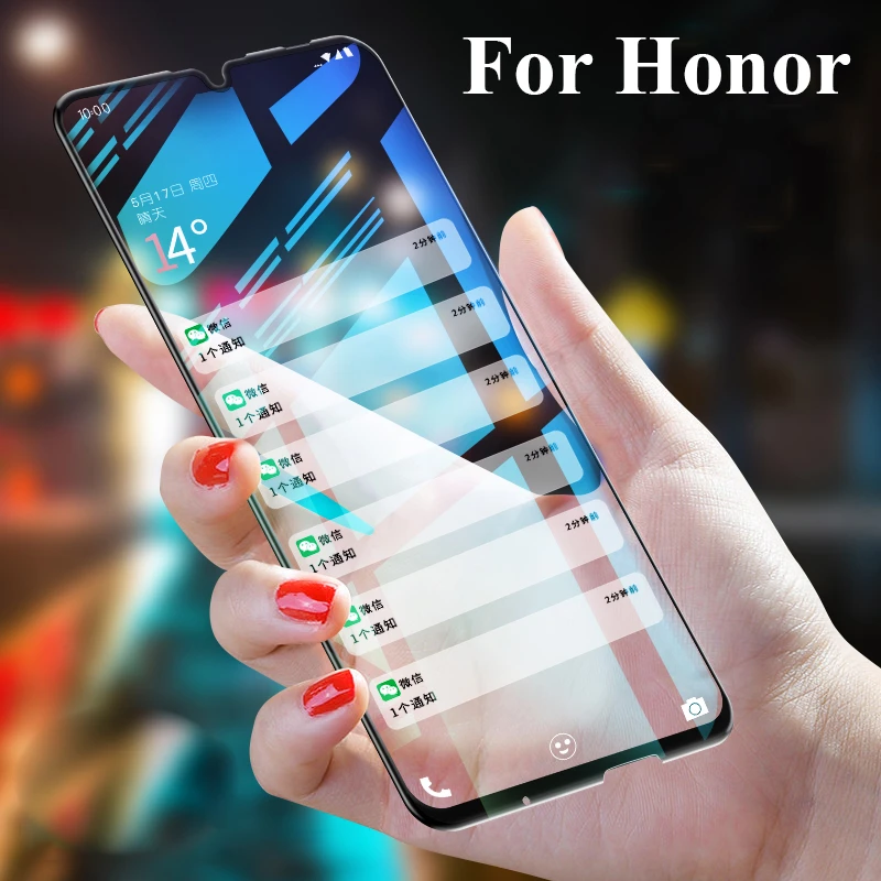 Защитное стекло для honor 10 9 8 lite light 20 pro защита экрана закаленное huawei 8x 8c 10lite 20pro