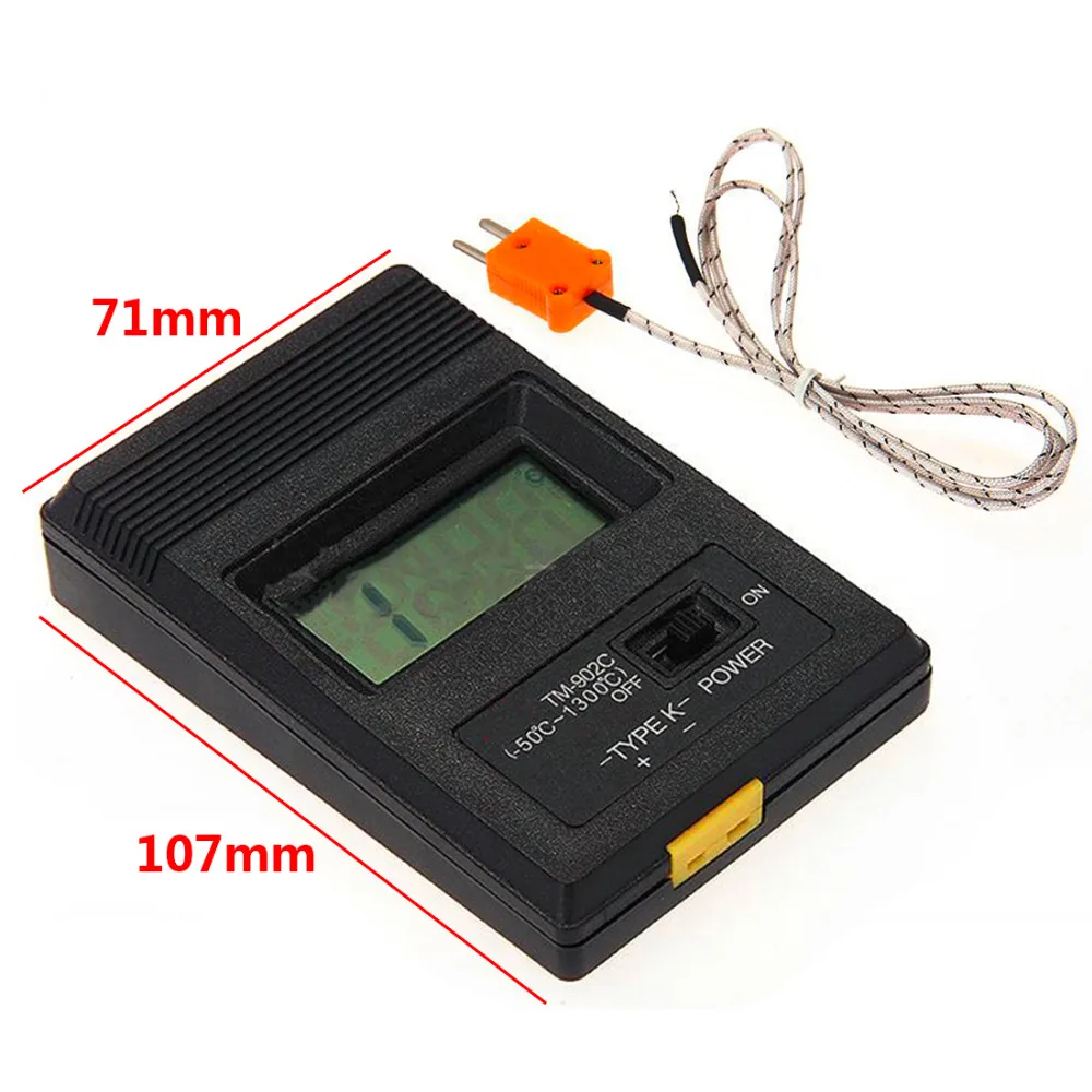 

Temperature Meter Tool TM-902C (-50C to 1300C) Digital Thermometer Sensor + Thermocouple Probe detector