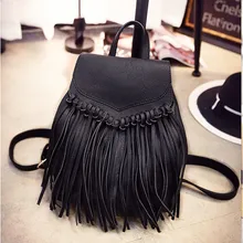 2015 new Korean fashion tassel shoulder bag lady bag College Wind casual personality backpack